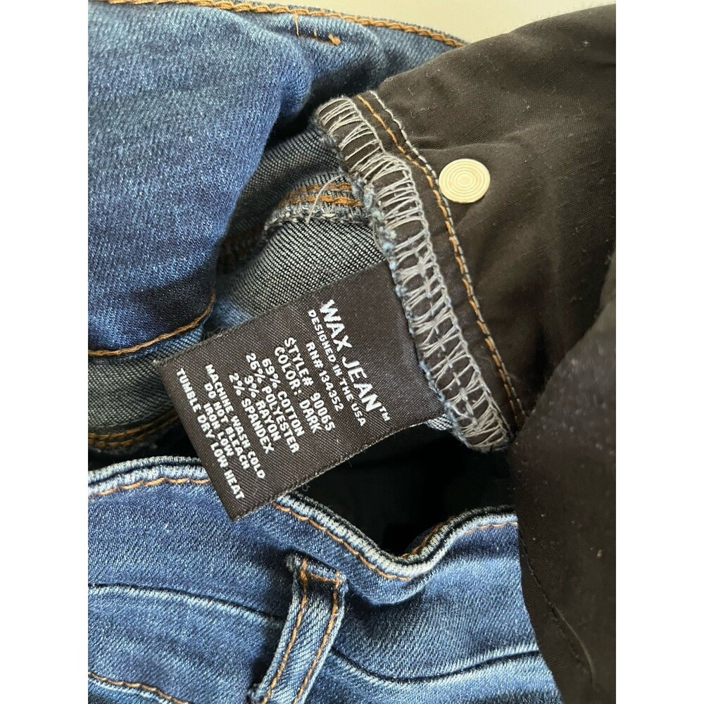 WAX Women's Jeans Butt I Love You! Stretch Cropped Skinny Dark Wash Denim Size 9 - Picture 6 of 10